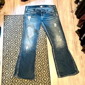 Frances Flare Silver Jeans